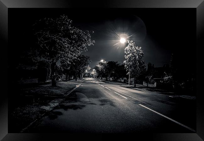 A lonely night in the country Framed Print by Liam Gibbins