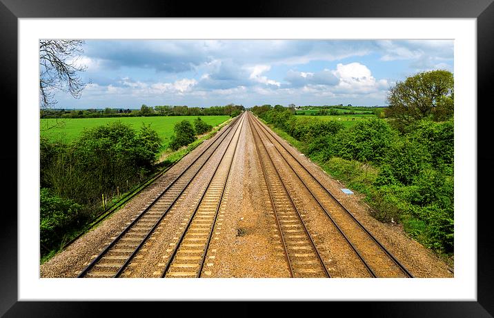 The Train Line Framed Mounted Print by Steven Garratt