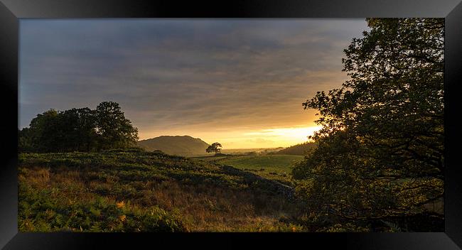 Sunset in Eskdale Framed Print by Steven Garratt