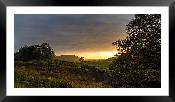 Sunset in Eskdale Framed Mounted Print by Steven Garratt