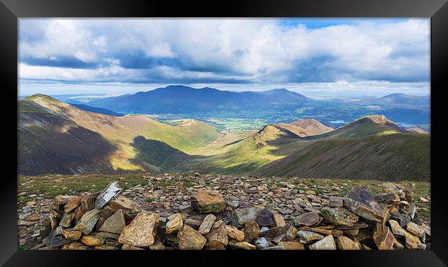The View From Crag Hill Towards Derwent Water And  Framed Print by Steven Garratt