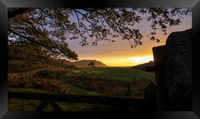 Sunset Over Eskdale, Cumbria Framed Print by Steven Garratt