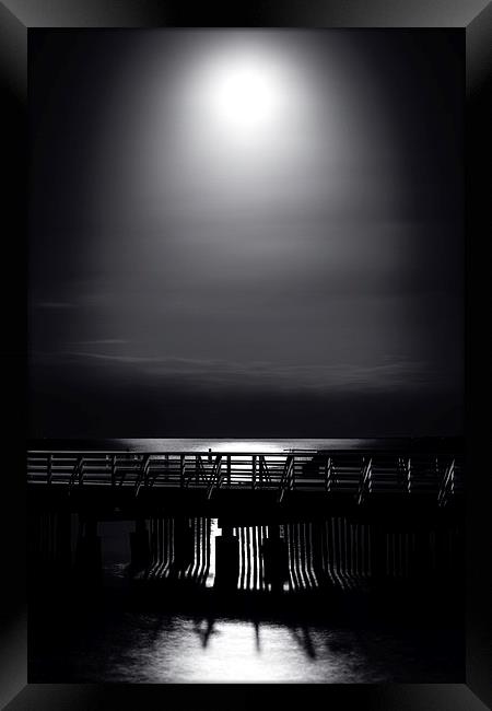 Full Moon over Bramble Bay Framed Print by Peta Thames