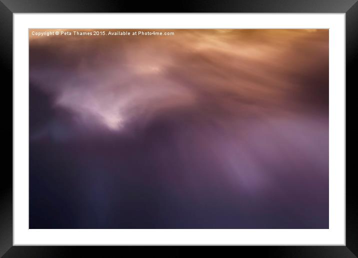 Dawn Cloud Abstract Framed Mounted Print by Peta Thames