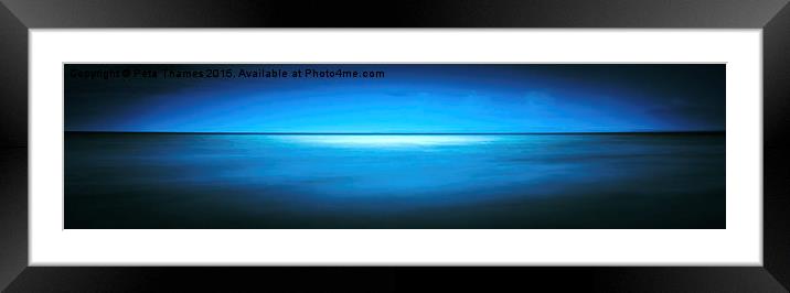 Moonlit Sea Framed Mounted Print by Peta Thames