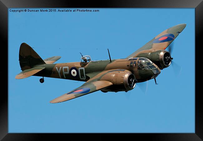  Bristol Blenheim Mk.1 G-BPIV L8739 Framed Print by Duncan Monk