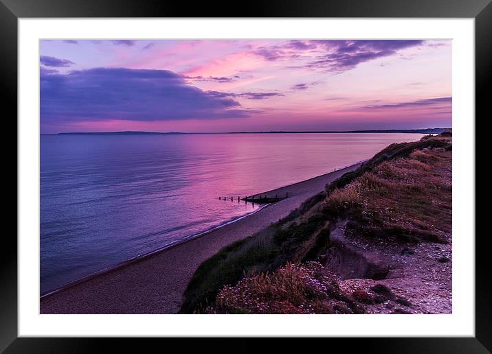  Twilight, Barton On Sea. Framed Mounted Print by Peter Bunker