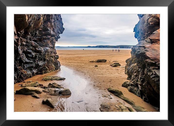  From the Cave.  Framed Mounted Print by Peter Bunker