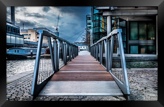 Footbridge.  Framed Print by Peter Bunker