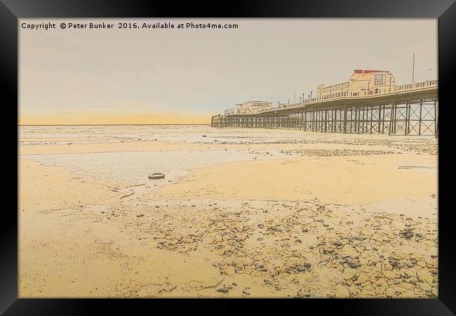 Worthing Pier. Framed Print by Peter Bunker