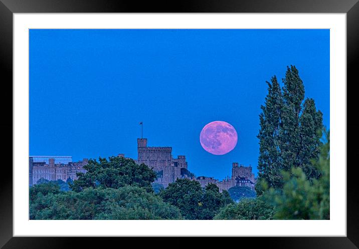 Strawberry Moon.  Framed Mounted Print by Peter Bunker