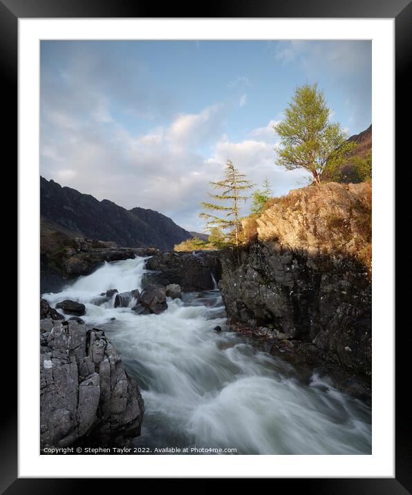 The River Coe Framed Mounted Print by Stephen Taylor
