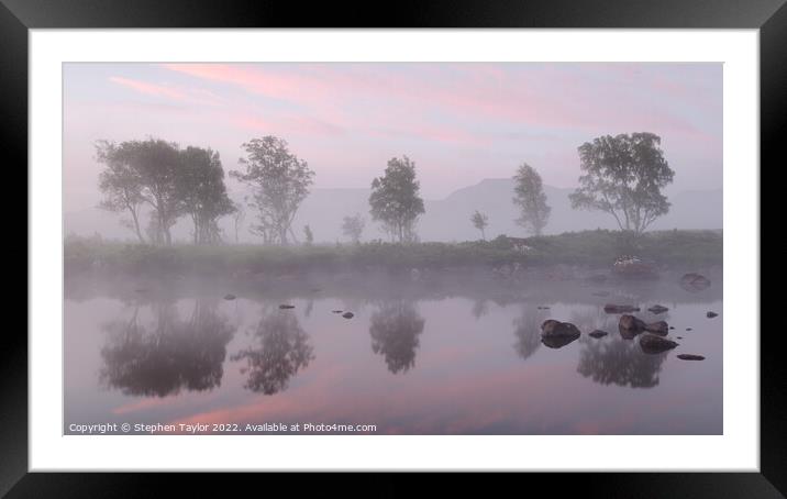 Rannoch Moor Sunrise Framed Mounted Print by Stephen Taylor