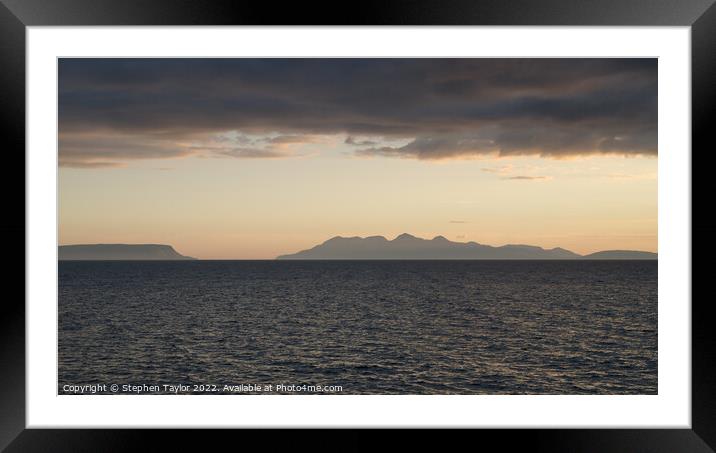 Rum and Eigg Framed Mounted Print by Stephen Taylor