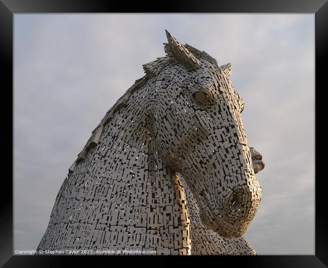 The Kelpies  Framed Print by Stephen Taylor