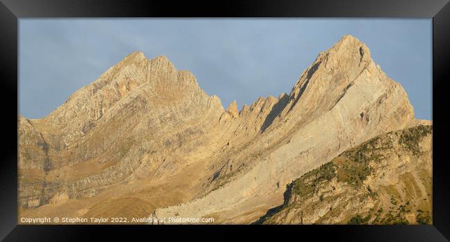 Valle de Pineta Framed Print by Stephen Taylor