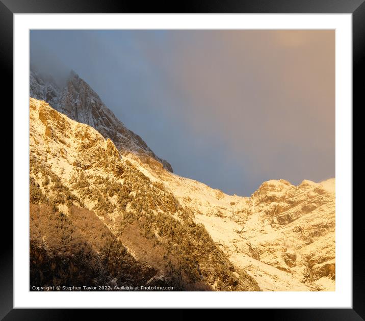 Pineta Valley Winter Framed Mounted Print by Stephen Taylor