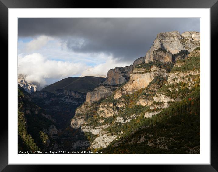 The Canyon Anisclo Framed Mounted Print by Stephen Taylor