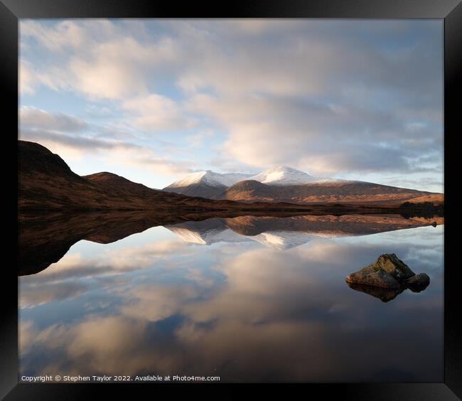 Rannoch Moor Winter Framed Print by Stephen Taylor