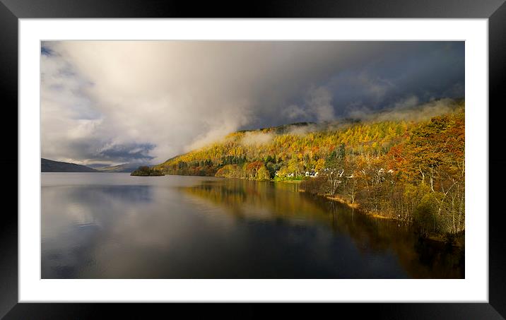 Loch Tay autumnal reflections Framed Mounted Print by Stephen Taylor