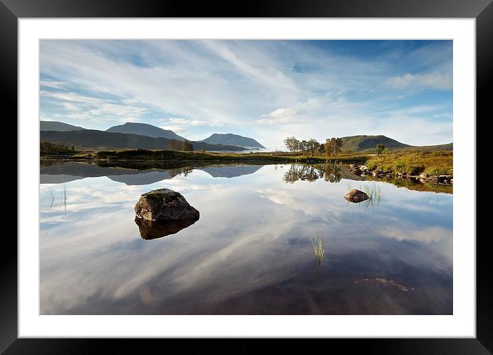Loch Ba reflections Framed Mounted Print by Stephen Taylor