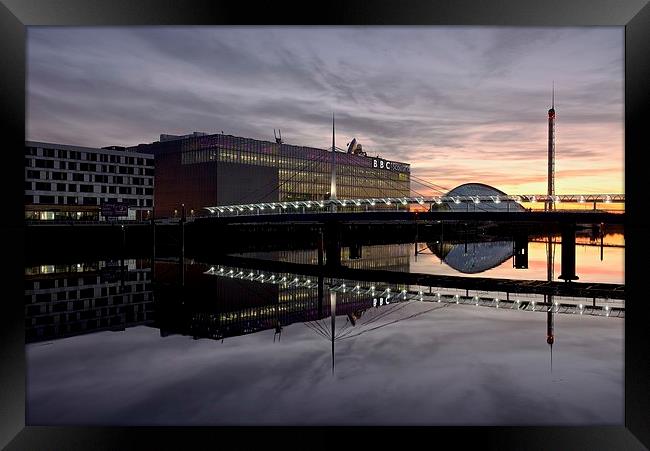 The SECC at sunset Framed Print by Stephen Taylor