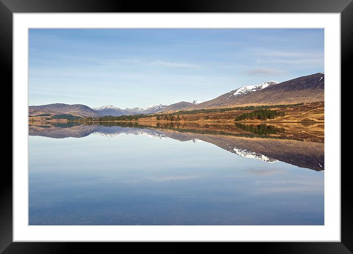  Loch Tulla reflections Framed Mounted Print by Stephen Taylor