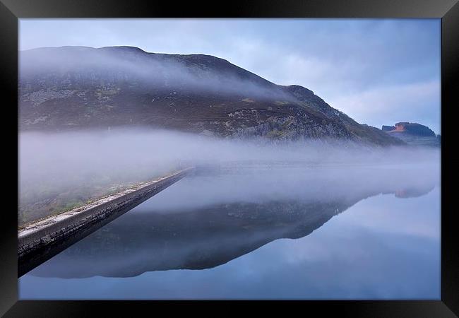 Rising mist in the elan valley Framed Print by Stephen Taylor