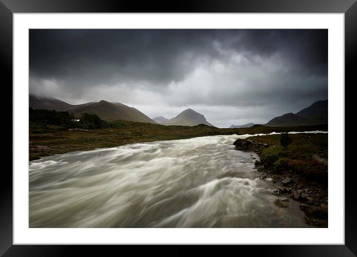 Fast River at Sligachan Framed Mounted Print by Stephen Taylor