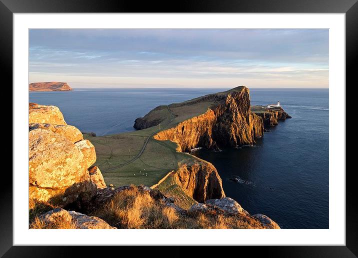  Golden light at Neist Point Framed Mounted Print by Stephen Taylor
