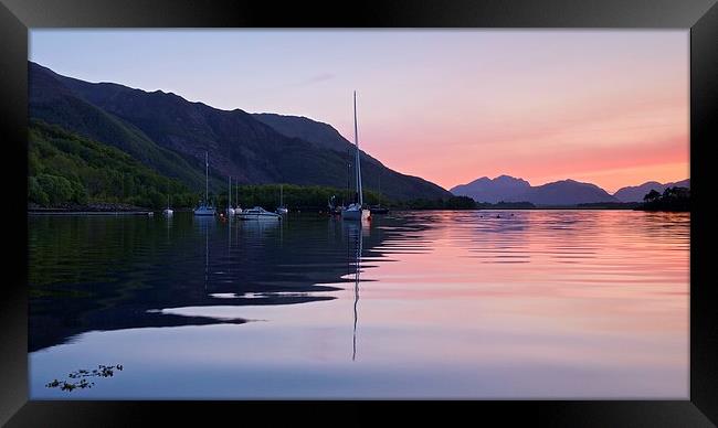  Sunset at Ballachulish Framed Print by Stephen Taylor