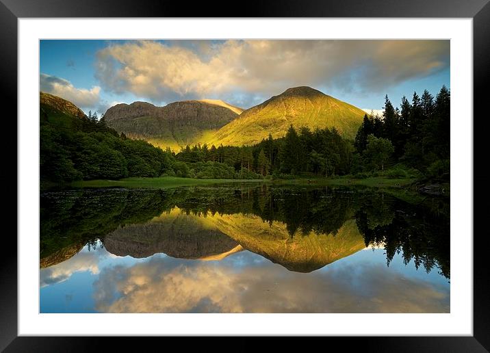  The last of the light in Glencoe Framed Mounted Print by Stephen Taylor