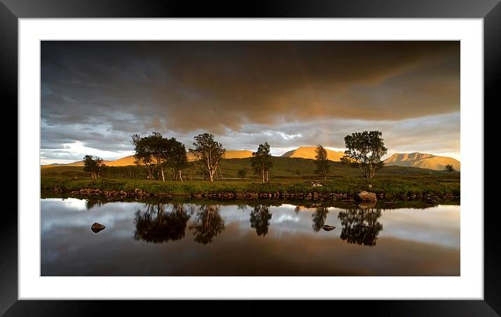  A Dark and Broody sky over the Rannoch Moor Framed Mounted Print by Stephen Taylor