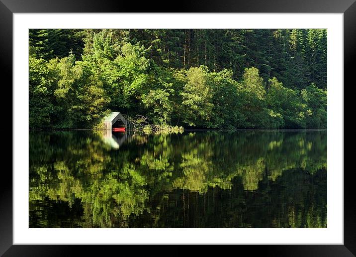  Loch Ard Boathouse Framed Mounted Print by Stephen Taylor