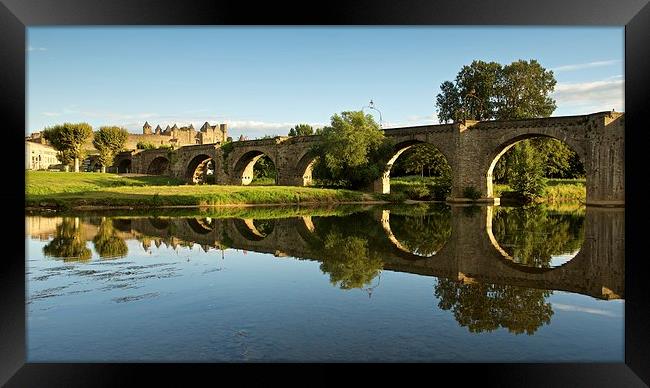  Summer reflections in Carcassonne Framed Print by Stephen Taylor
