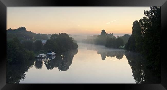  Sunrise on the River Sarthe Framed Print by Stephen Taylor