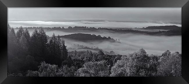 Mist over the Queen Elizabeth Forest  Framed Print by Stephen Taylor