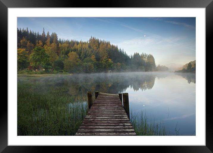 Loch Ard autumn reflections  Framed Mounted Print by Stephen Taylor