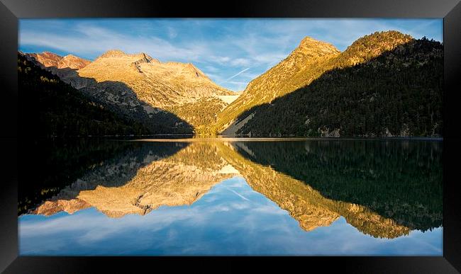  Lac D'Oredeon golden light Framed Print by Stephen Taylor