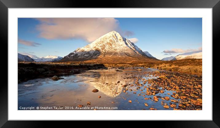 A new day begins in Glencoe Framed Mounted Print by Stephen Taylor