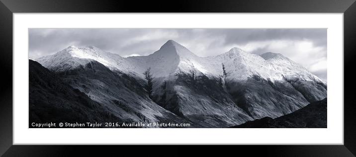The Five Sisters of Kintail Framed Mounted Print by Stephen Taylor