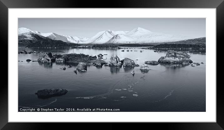 Frozen and still Framed Mounted Print by Stephen Taylor