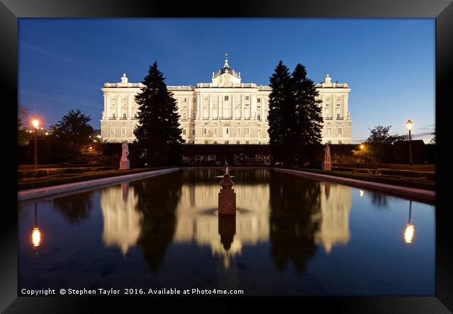 Palacio Real De Madrid Framed Print by Stephen Taylor