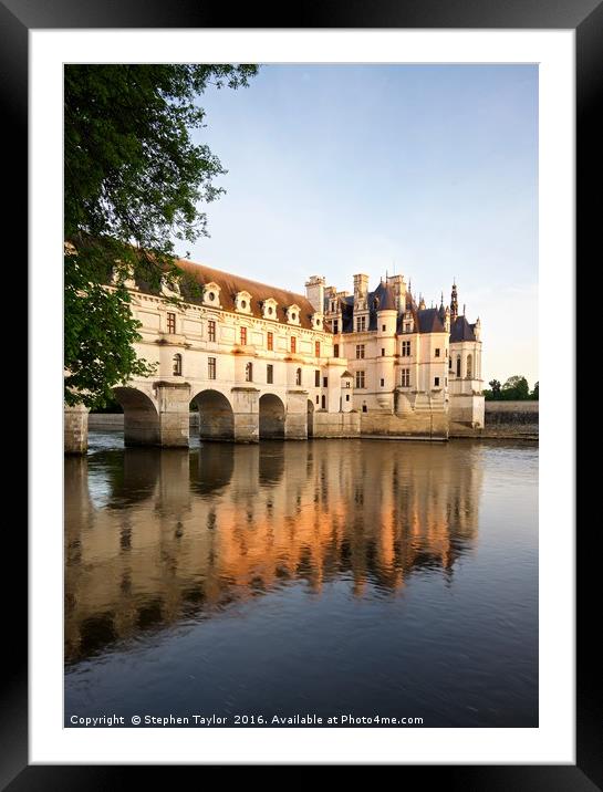 Chateau de Chenonceau Framed Mounted Print by Stephen Taylor