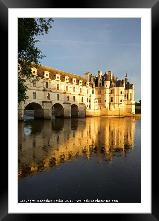 The Chenonceau Chateau Framed Mounted Print by Stephen Taylor