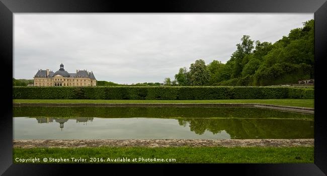 The Gardens of the Chateau de Vaux le Vicomte Framed Print by Stephen Taylor