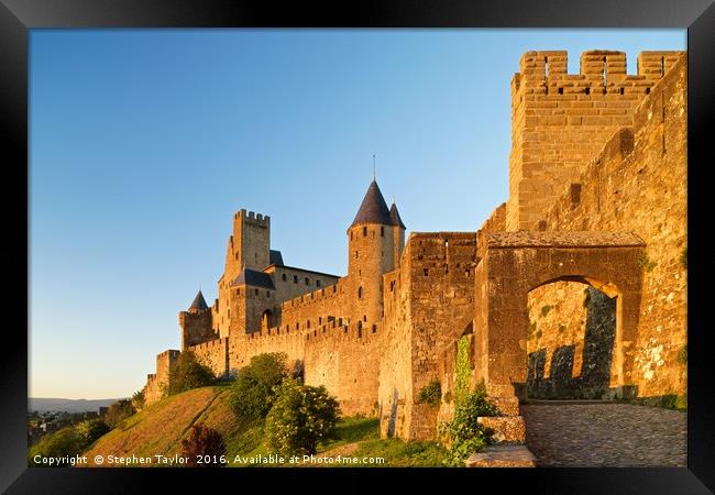 The city of Carcassonne Framed Print by Stephen Taylor