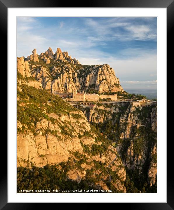 Montserrat Monastery Framed Mounted Print by Stephen Taylor
