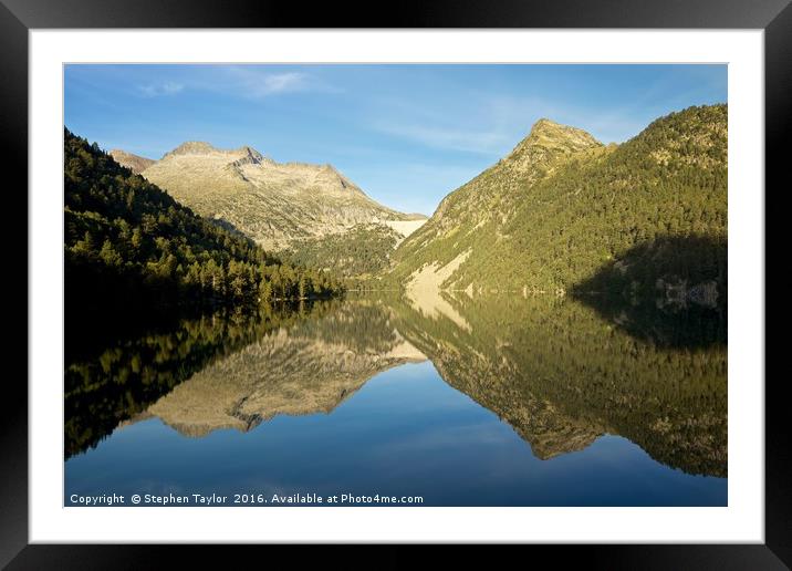 Lac D'Oredon Framed Mounted Print by Stephen Taylor