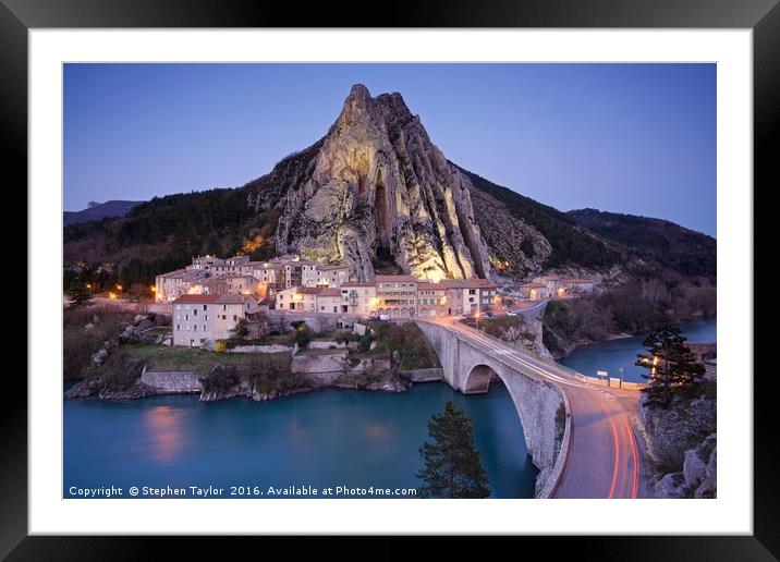 Sisteron Framed Mounted Print by Stephen Taylor